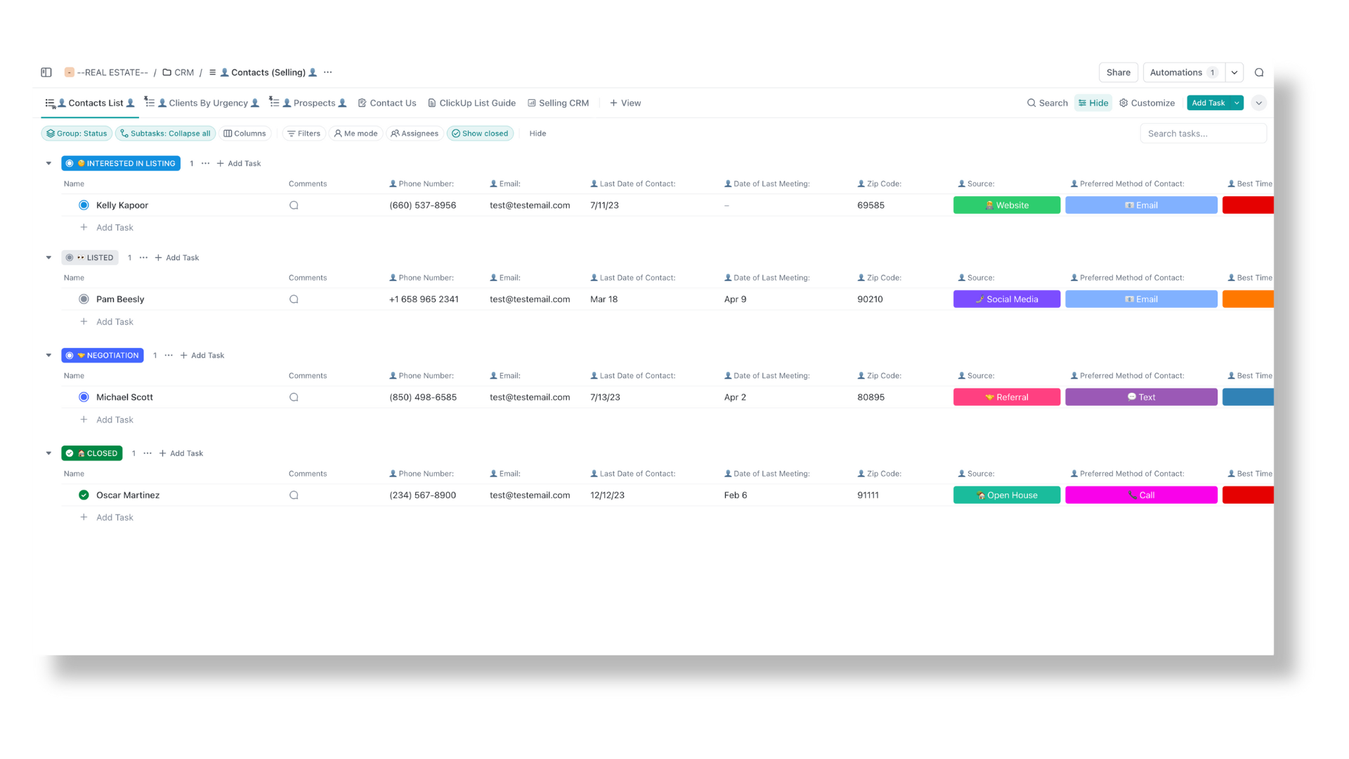 Using ClickUp to Track Sales and Listing Progress of Your Real Estate Business